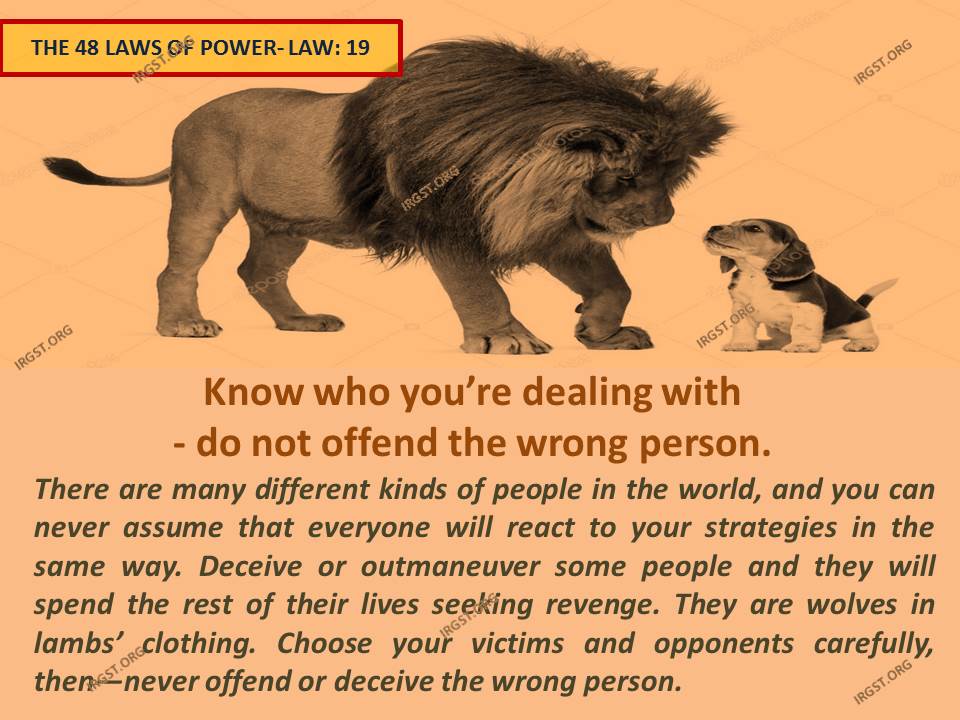 In Summary: The 48 Laws of Power19